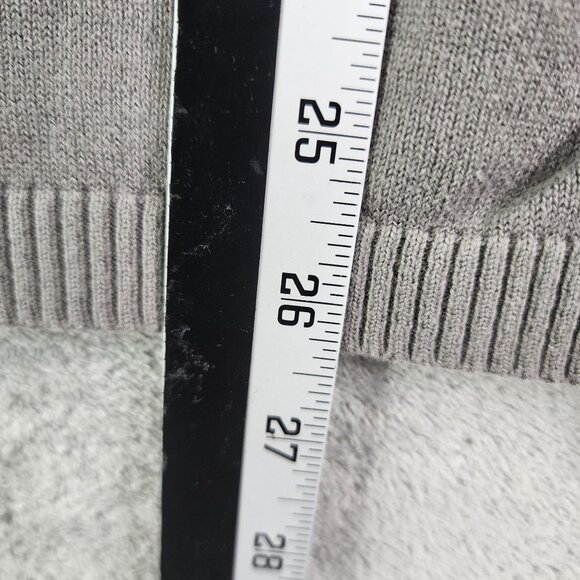Men's Gray Calvin Klein Jeans Sweatshirt Ribbed Cotton Half-Zip Long Sleeve XL - Picture 11 of 12